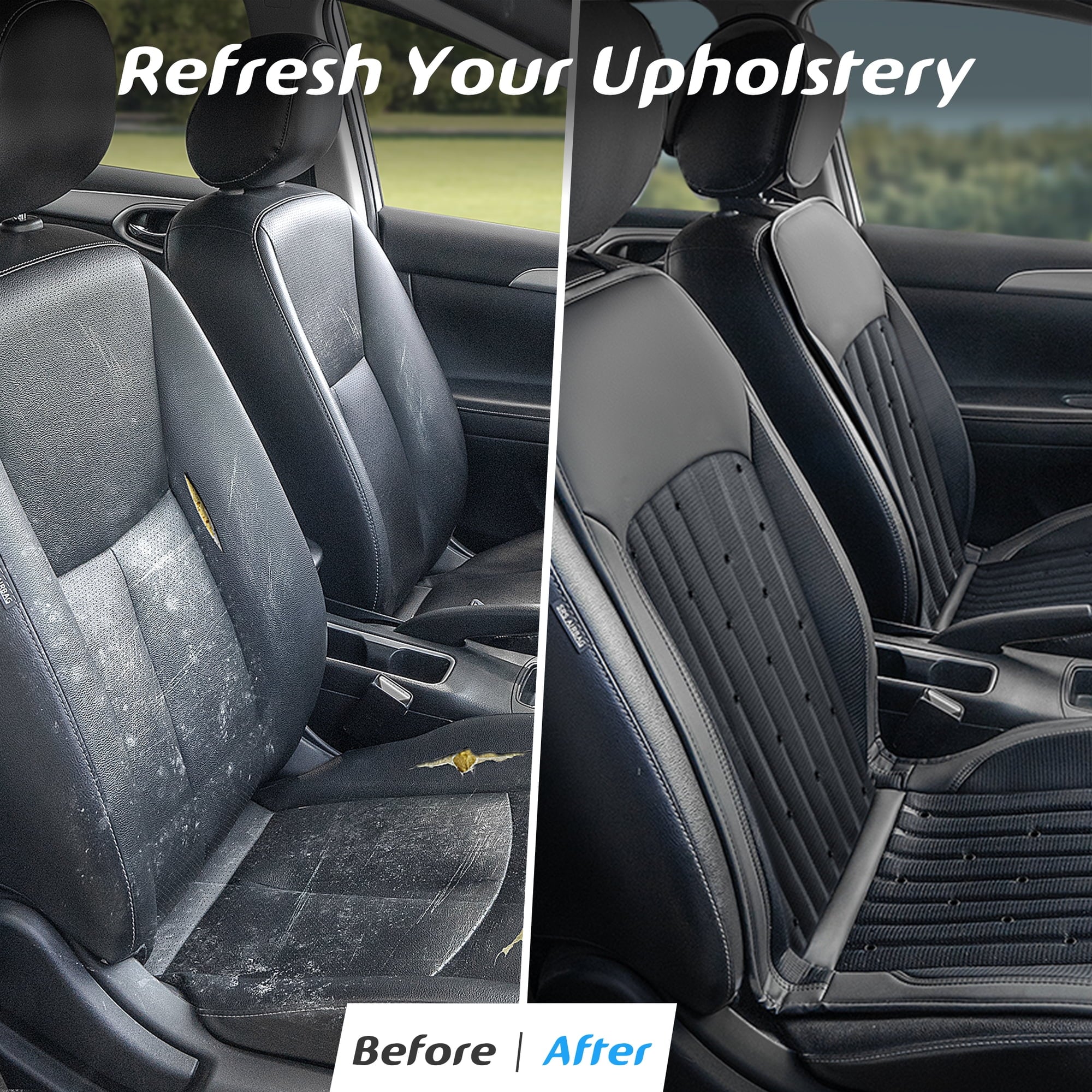 Paffenery Cooling and Heated Seat Cover Front Seat, 12V-24V Ventilated Cooling Car Seat Cushion, Cooled Seat Cover for Car SUV Truck Universal Fit, Fashion Black