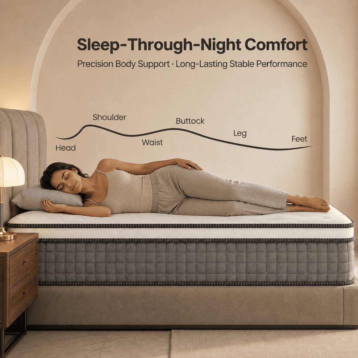 Fareforth Queen Size 12-Inch Hybrid Mattress in a Box, Gel Memory Foam with Pocket Coils