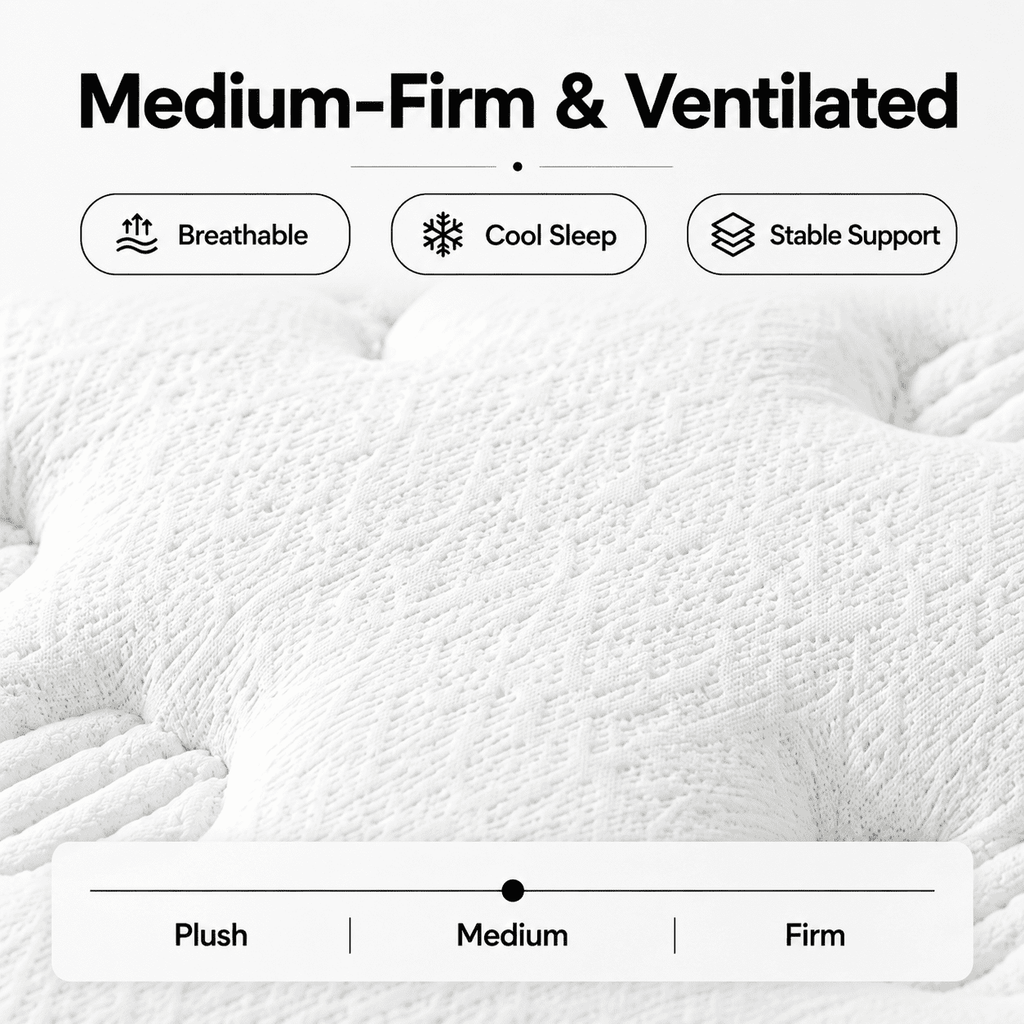 Fareforth Queen Size 12-Inch Hybrid Mattress in a Box, Gel Memory Foam with Pocket Coils